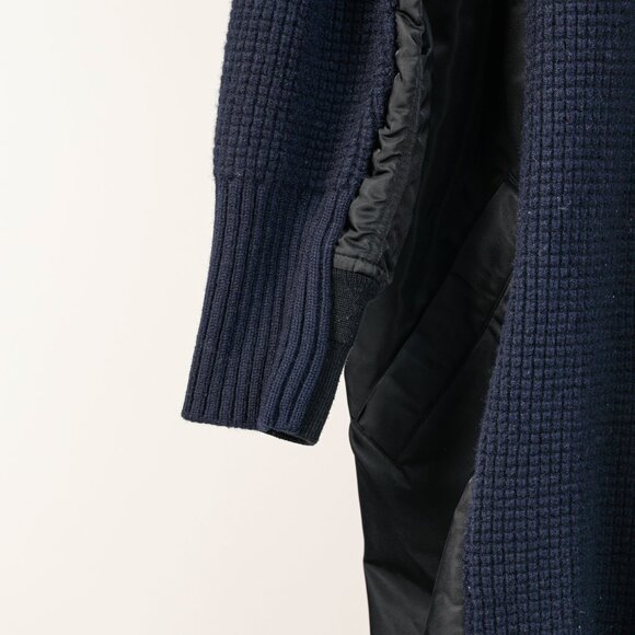 Sacai AW/17 Navy & Black Wool MA-1 Knit Cardigan - Picture 6 of 11